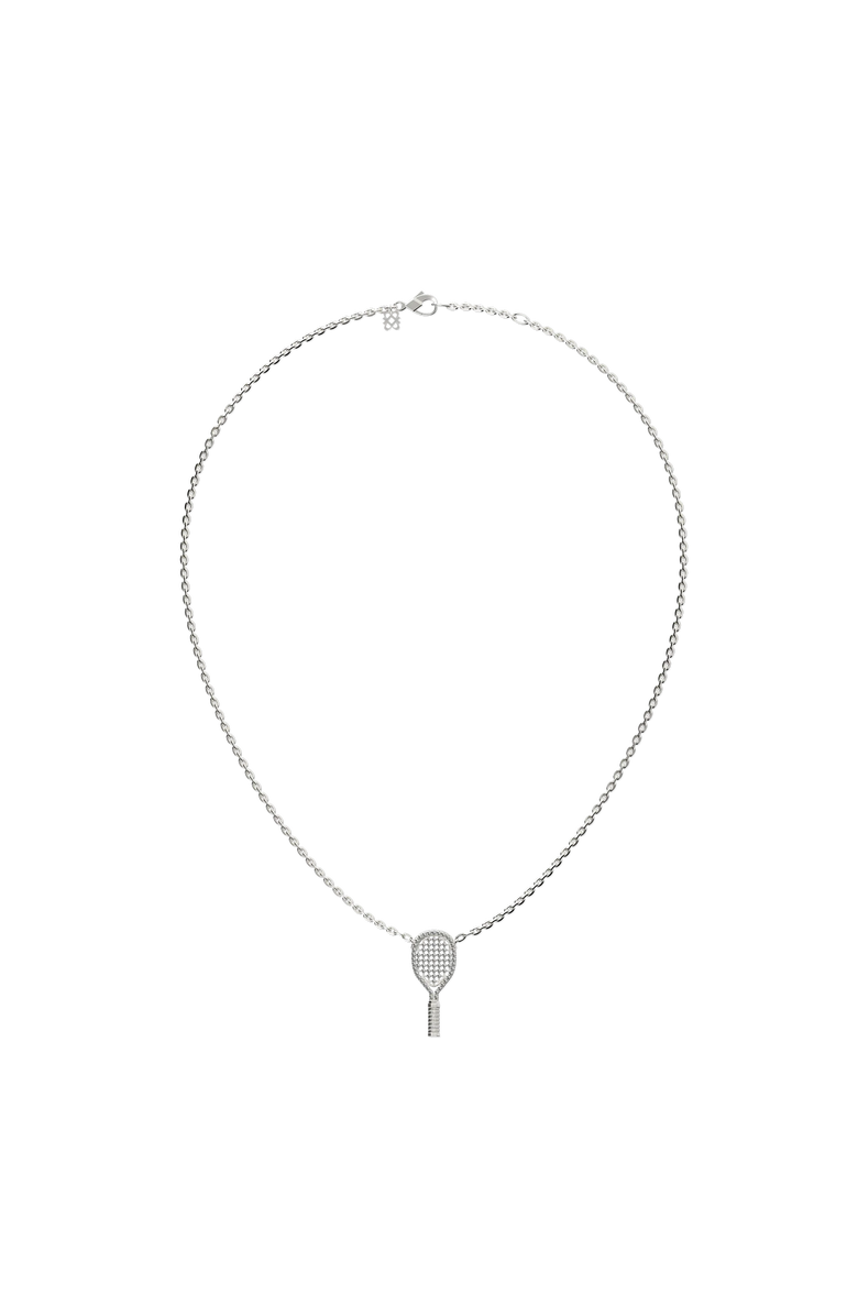 PASCAL The Tennis Necklace, White Diamond Pavé, Alternate, color, Silver / White Diamond