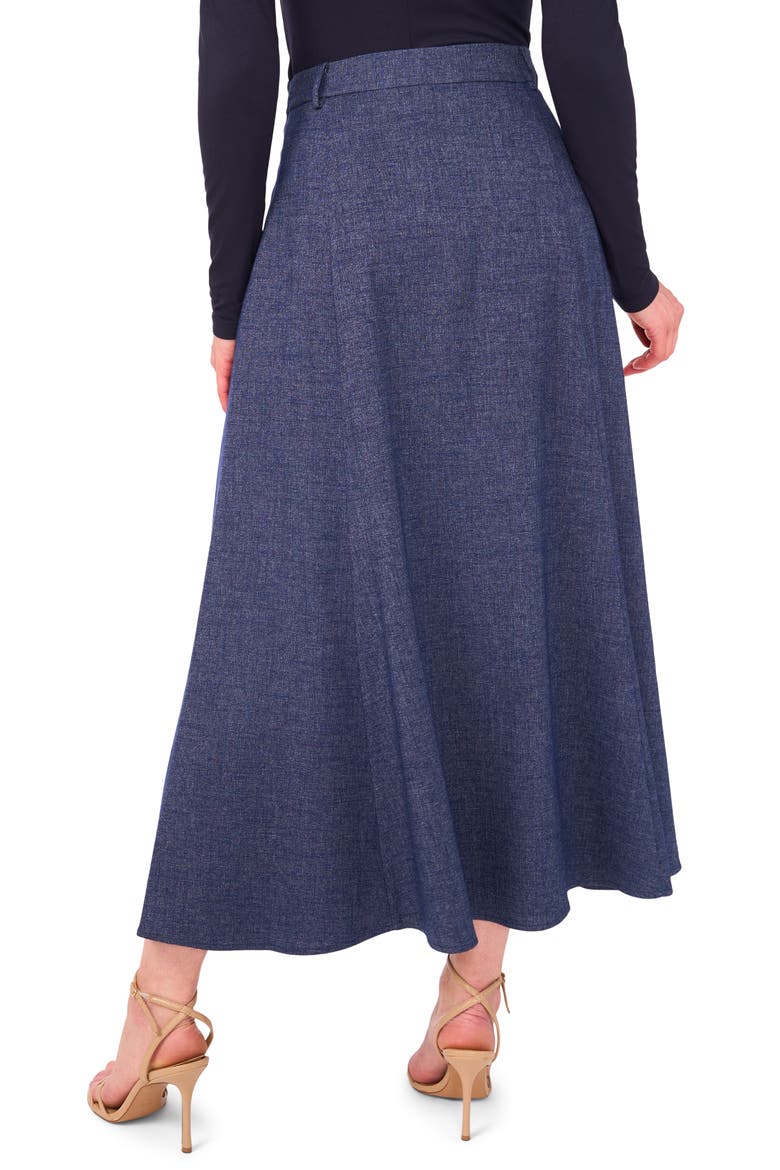 Panelled A-Line Maxi Skirt, Alternate, color, BLUE STONE