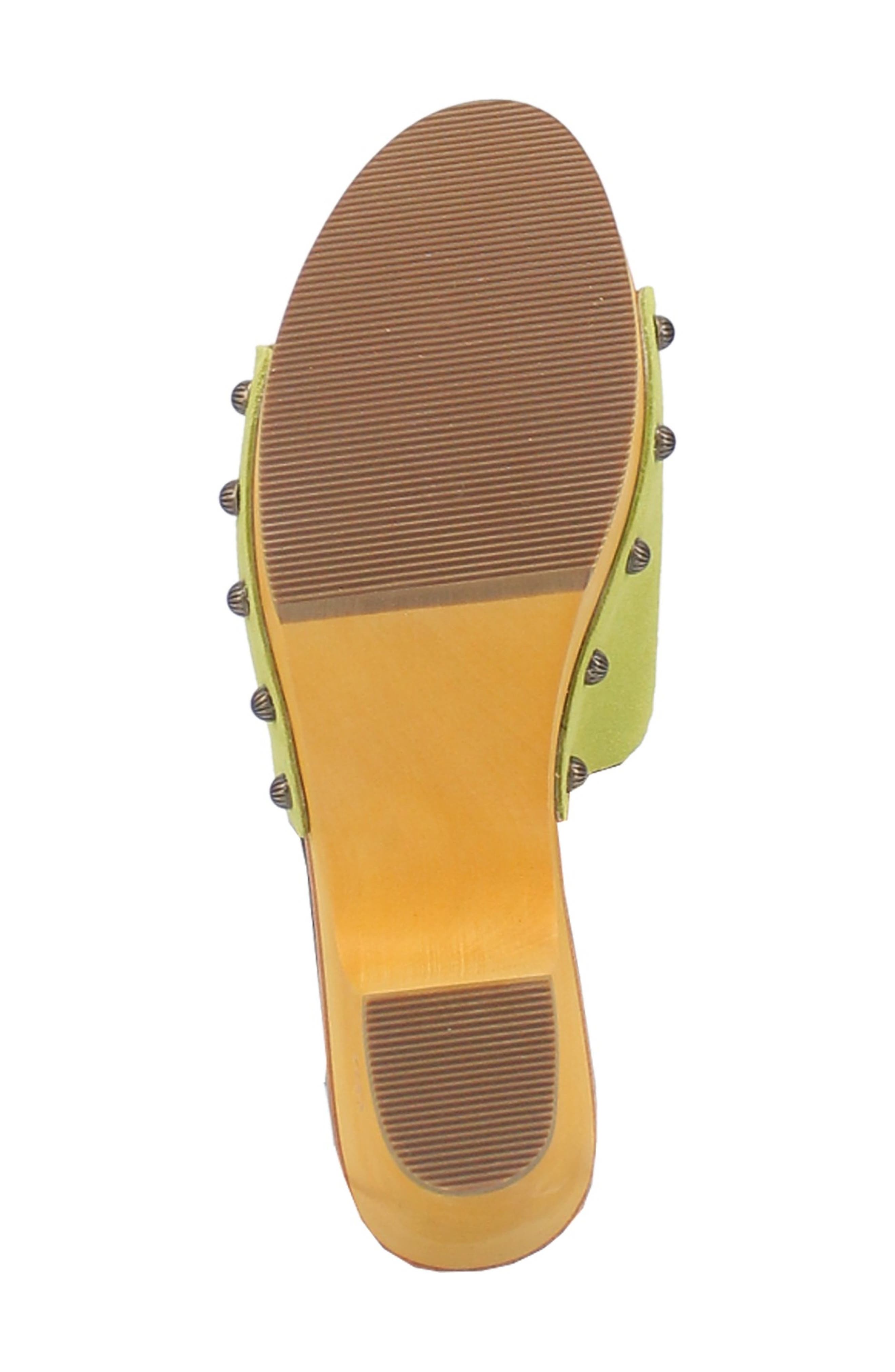 Beechwood Platform Side Sandal, Alternate, color, LIME