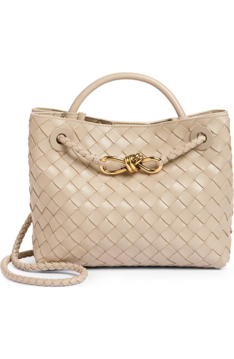 Bottega Veneta Small Andiamo Intrecciato Shoulder Bag, Main, color, 9616 Ecru-Muse Brass-Ecru