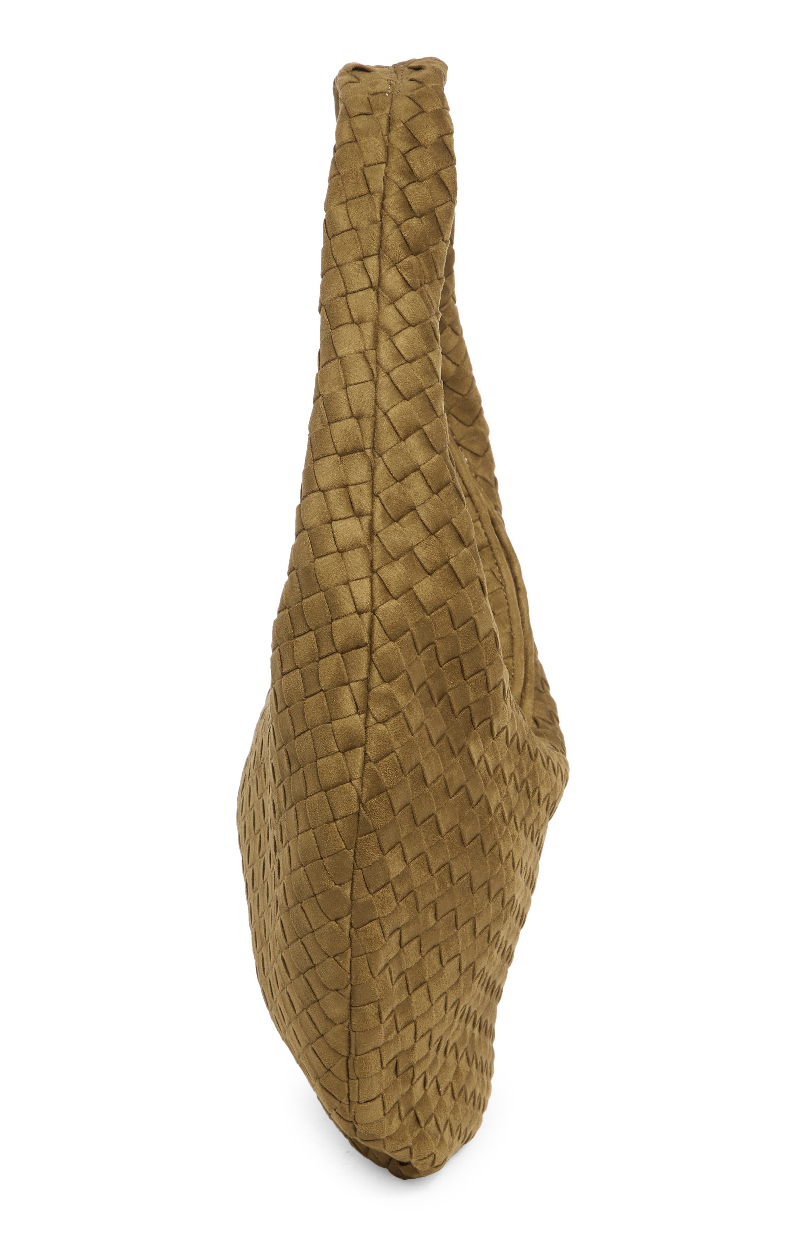 Nola Woven Faux Suede Hobo Bag