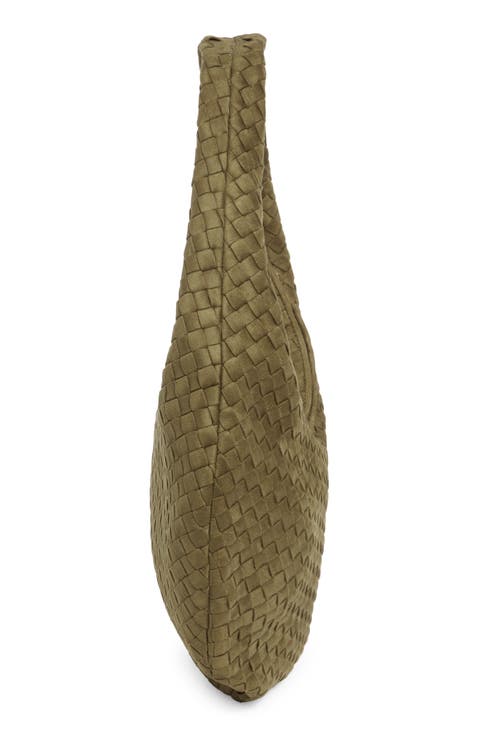 Nola Woven Faux Suede Hobo Bag