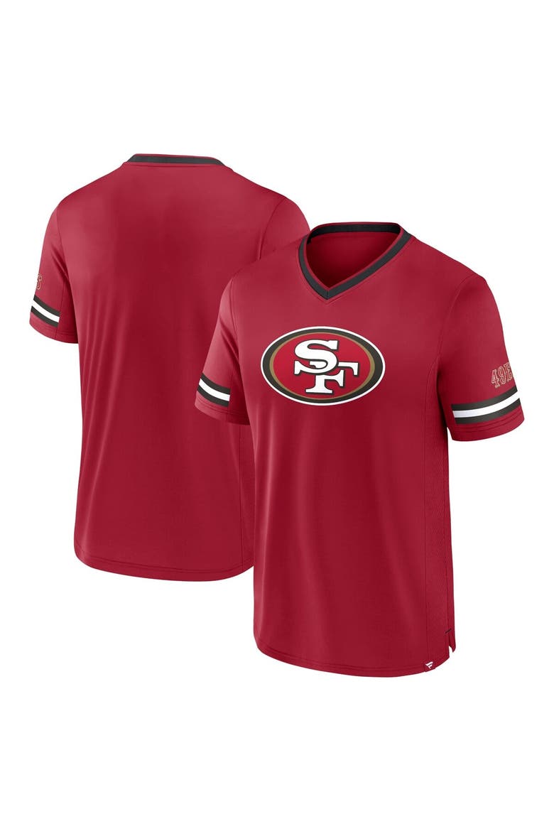 Men's Fanatics Scarlet San Francisco 49ers Stripe Stacking T-Shirt, Alternate, color, Scarlet