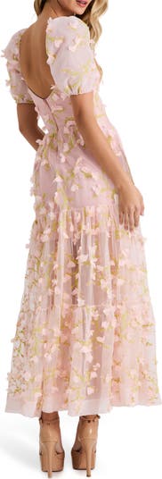 Corrine 3D Puff Sleeve Gown