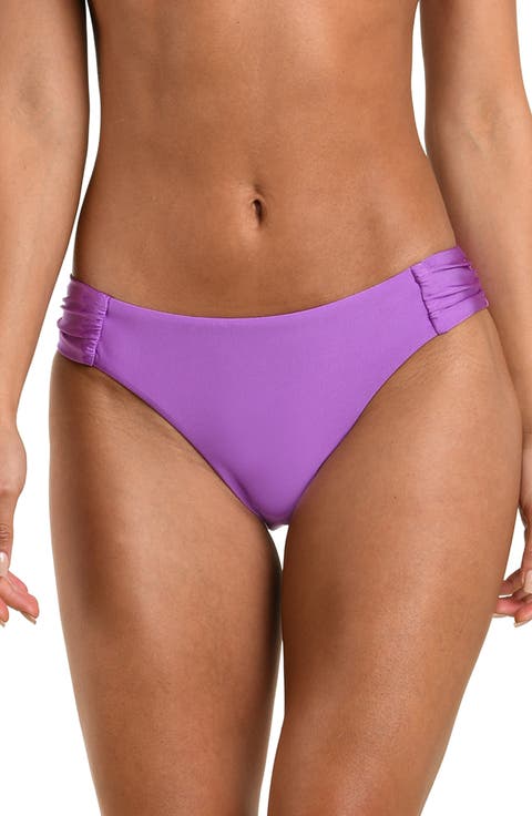 Solids Shirred Side Bikini Bottoms