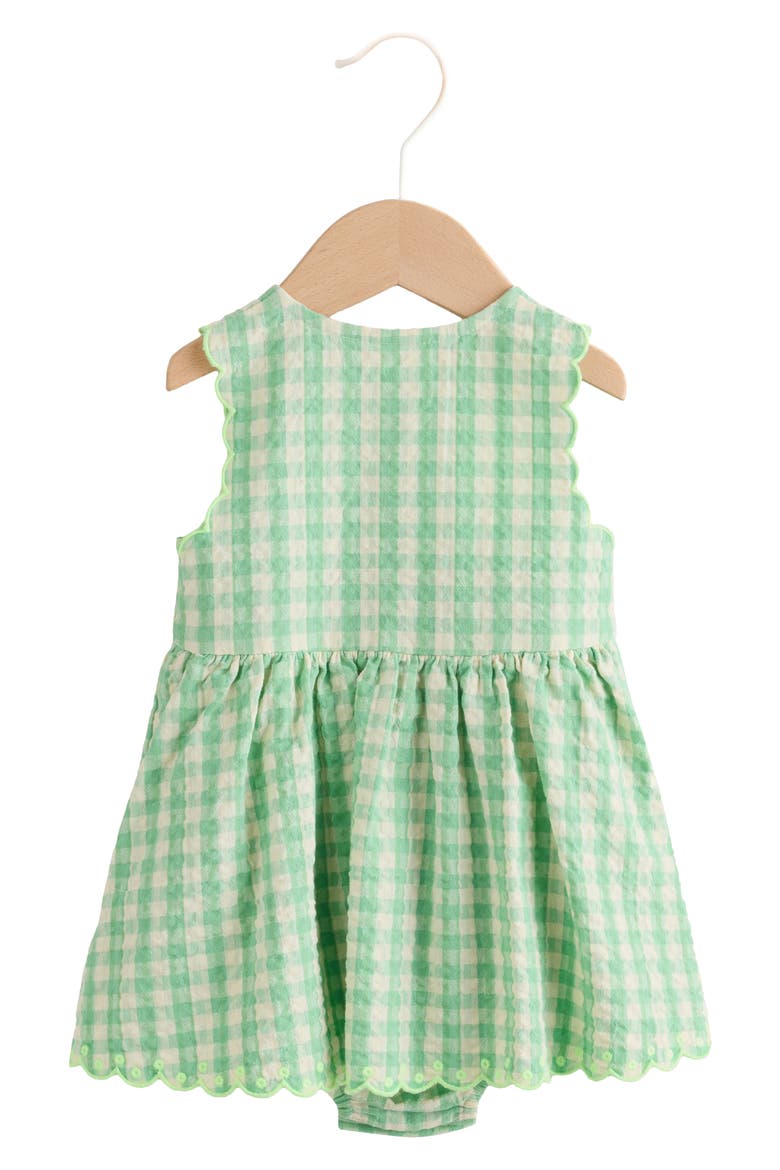 Kids' Sleeveless Gingham Dress, Main, color, GREEN