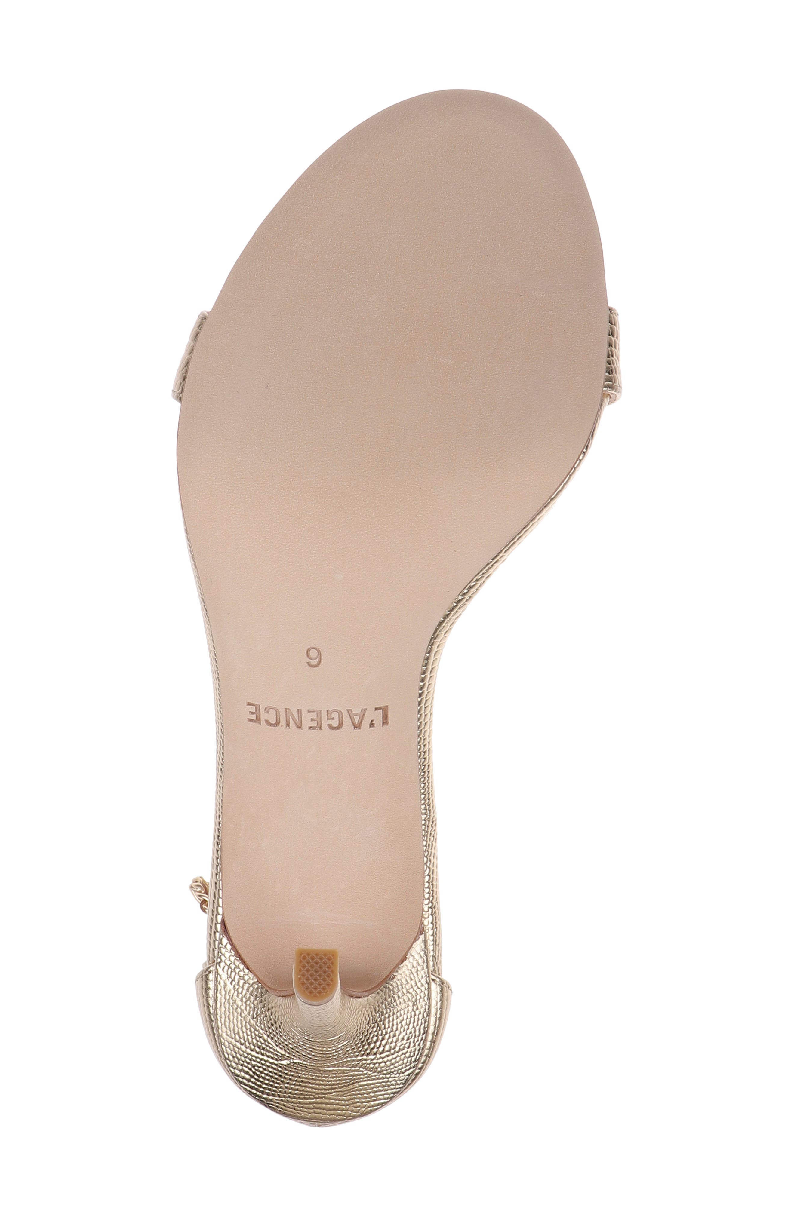 Gisele Ankle Strap Sandal, Alternate, color, GOLD LIZARD