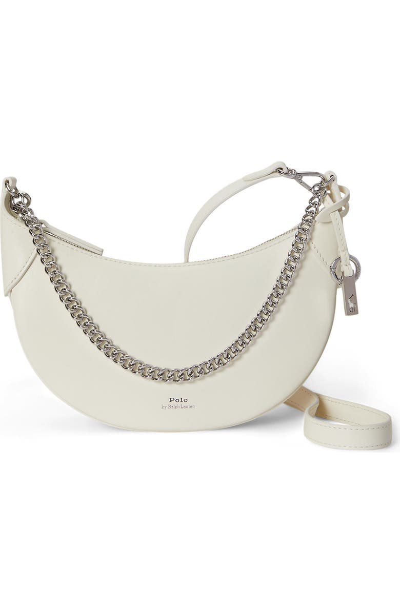 Polo Ralph Lauren Polo ID Sport Calf Leather Crossbody Bag, Main, color, Frosting