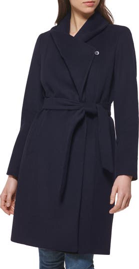Cole Haan Signature Slick Wool Blend Wrap Coat Nordstromrack