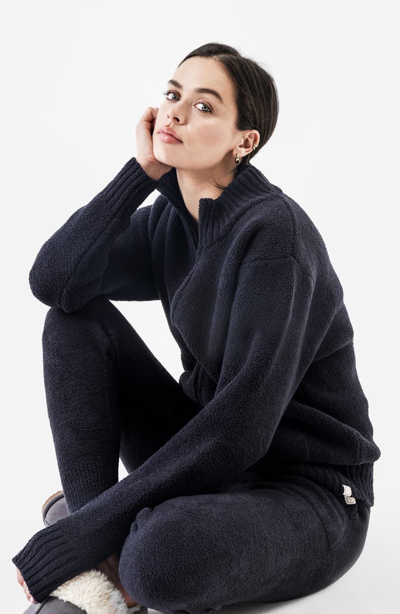 Sunday Citizen Snug Lite Zip-Up Sweatshirt, Alternate, color, Coal