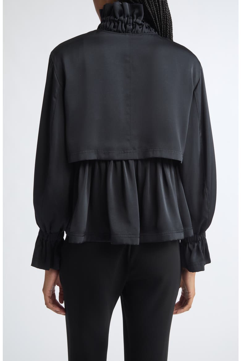 Azira Peplum Jacket, Alternate, color, BLACK