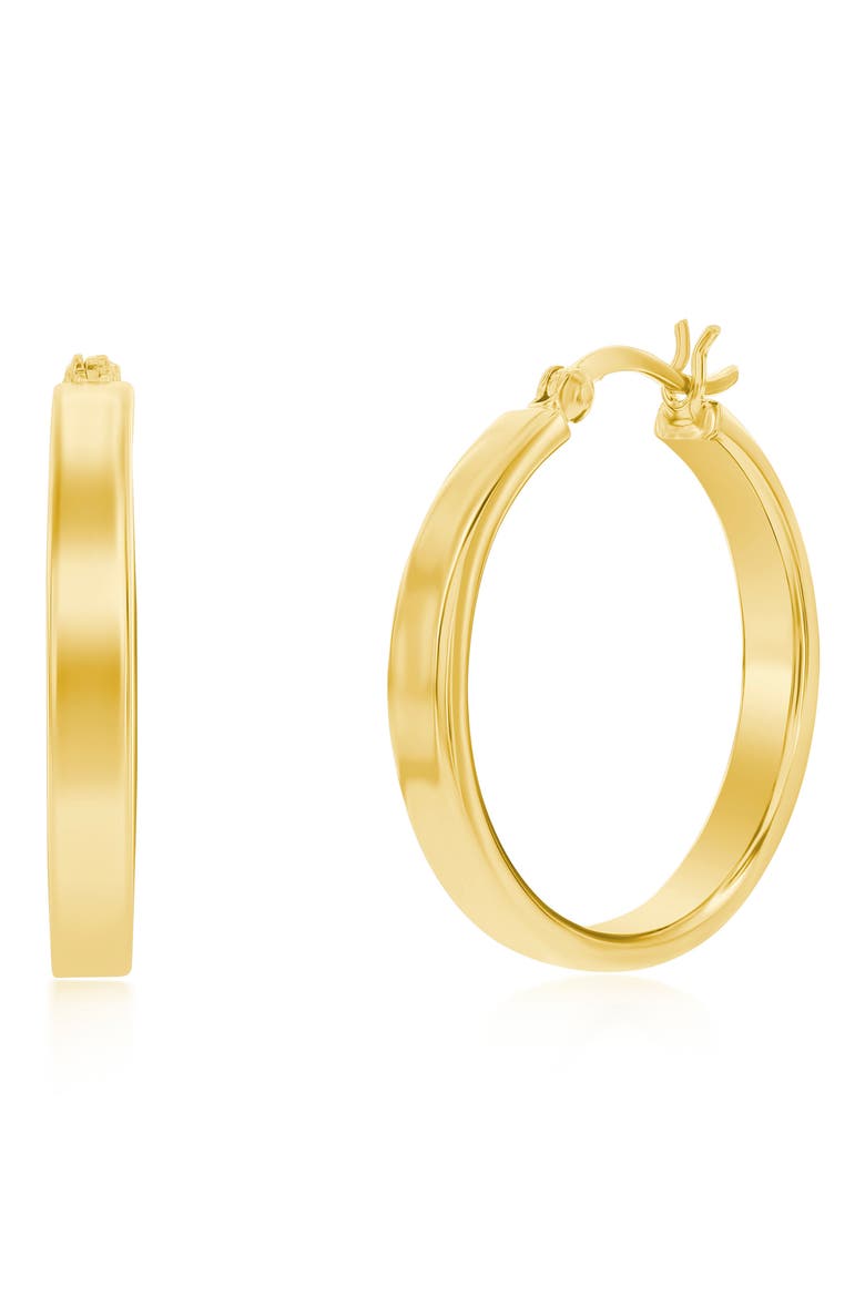 Polished Hoop Earrings, Main, color, GOLD