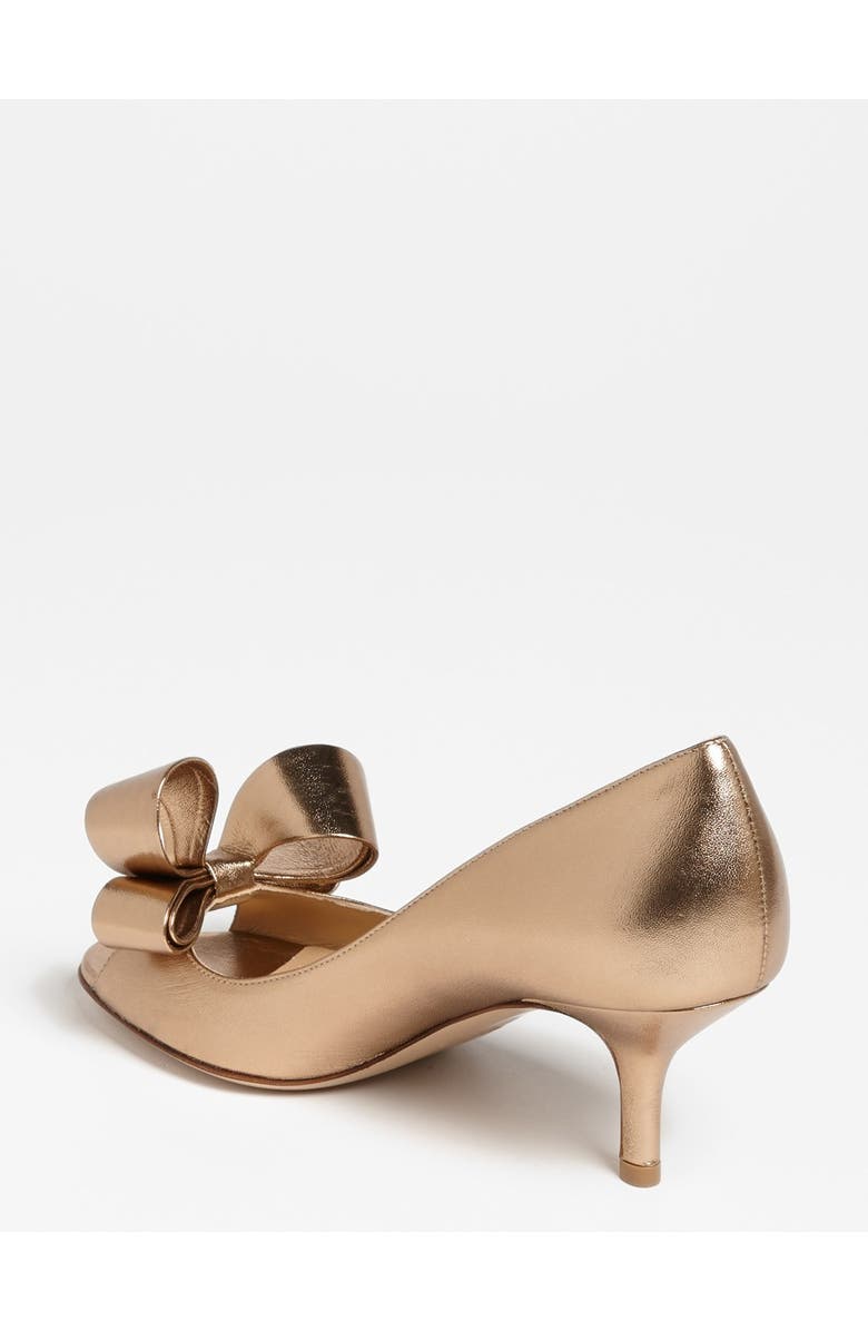 Valentino Garavani Metallic Nappa Couture Bow Pump, Alternate, color,