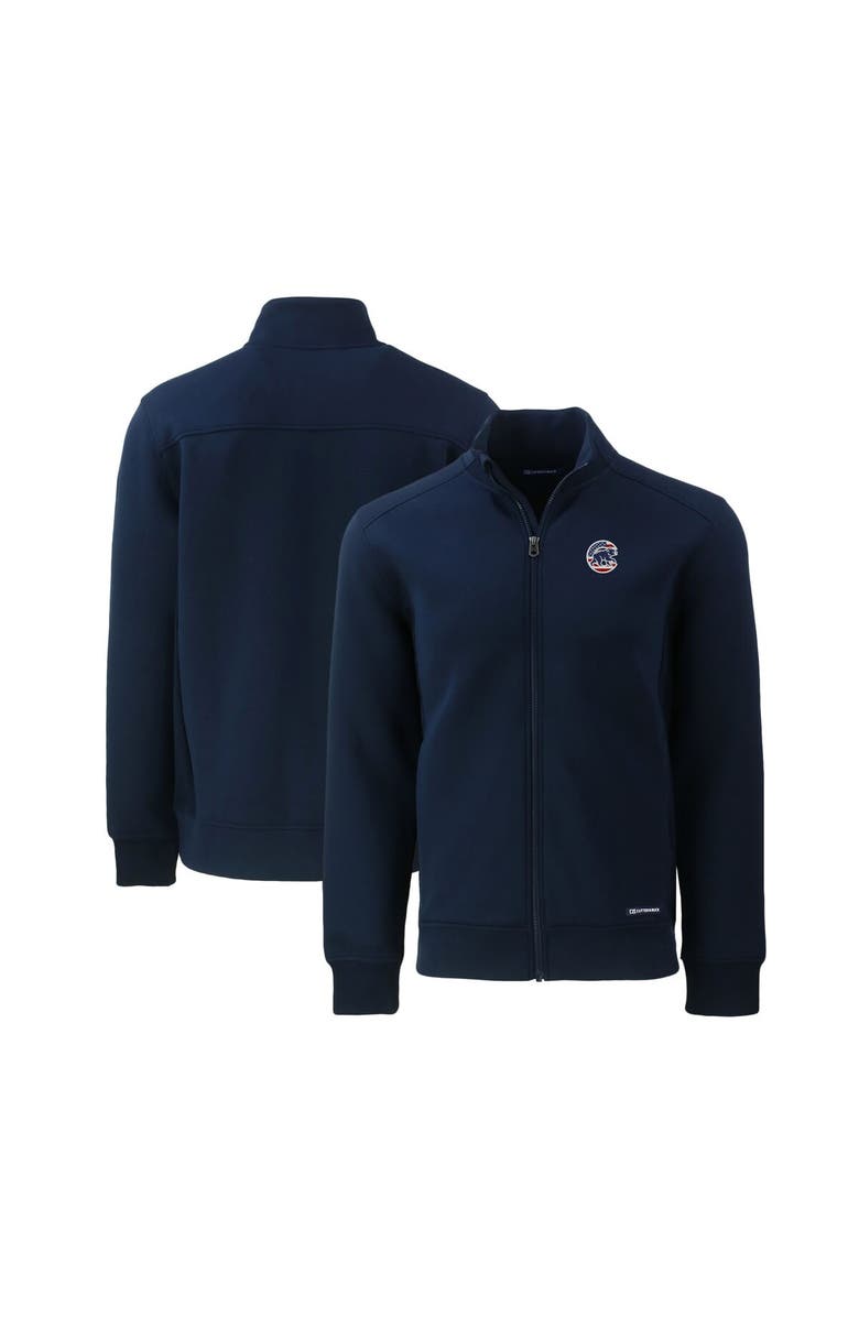 Cutter & Buck Men's Cutter & Buck Navy Chicago Cubs Stars & Stripes Roam Eco Recycled Full-Zip Jacket, Main, color, 
