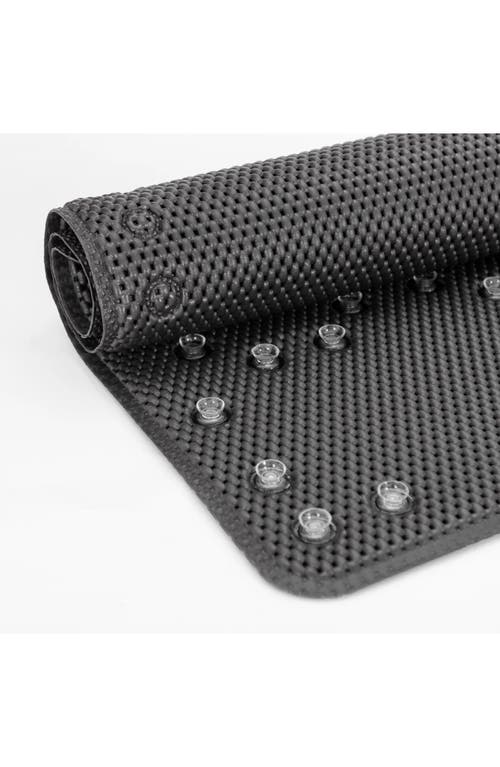 J&v Textiles J And V Textiles Nonskid Double Foam Bath Mat In Black