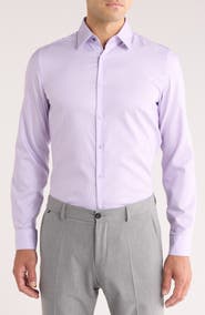 Duchamp Solid Textured Slim Fit Dress Shirt