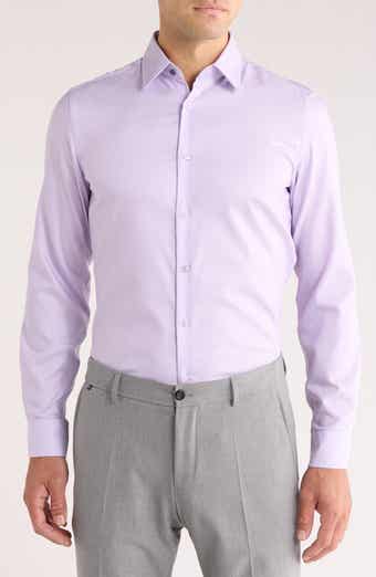 Duchamp Solid Textured Slim Fit Dress Shirt