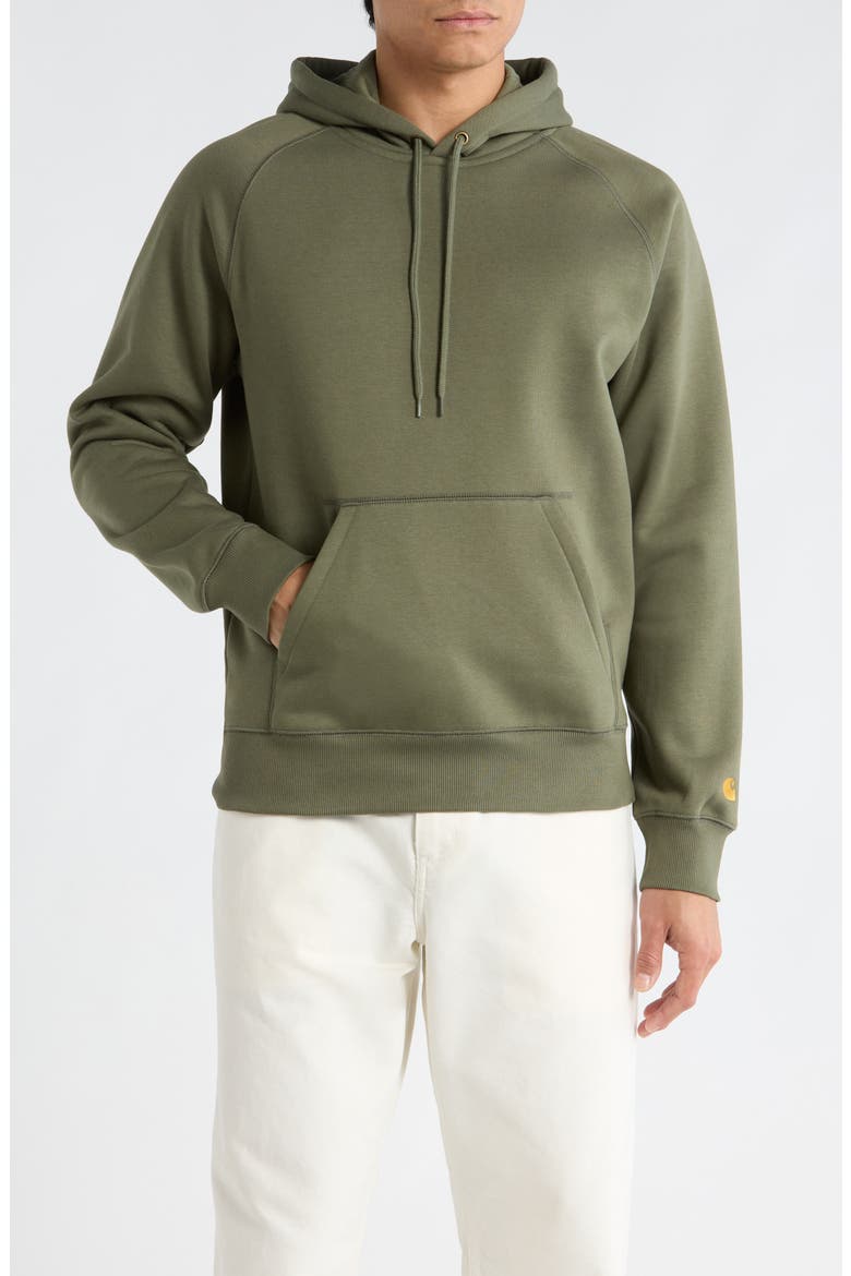 Chase Fleece Hoodie, Main, color, LEAF / GOLD