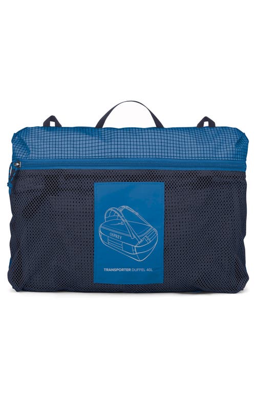 Osprey Transporter 40-liter Duffle Carry-on Luggage In Blue Flame/nocturnal Blue
