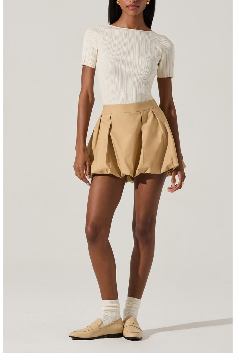 Nikola Short Sleeve Sweater, Alternate, color, VANILLA