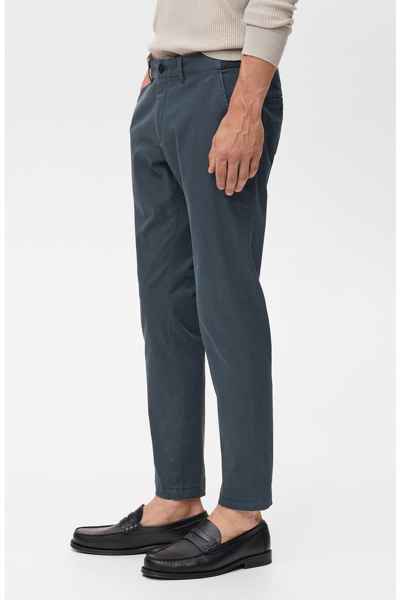 Prato Crop Tapered Stretch Cotton Chinos, Alternate, color, INDIGO BLUE