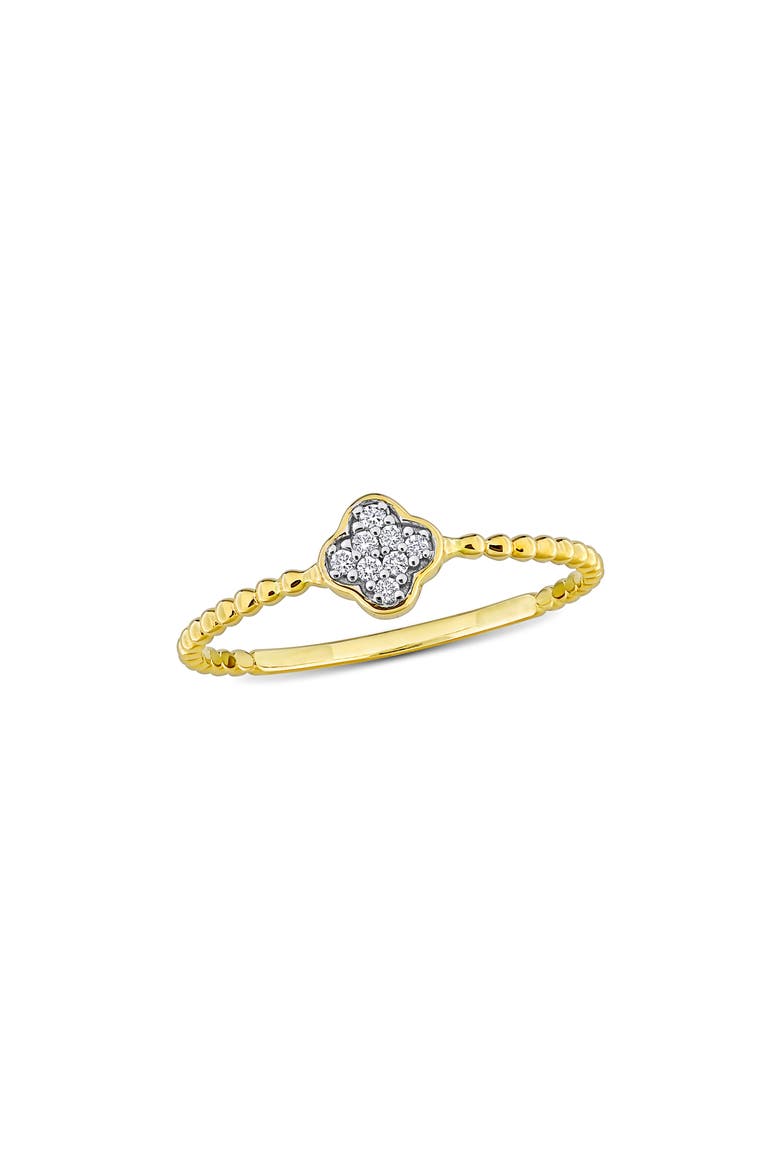 Diamond Quatrefoil Ring - 0.04ct., Main, color, WHITE