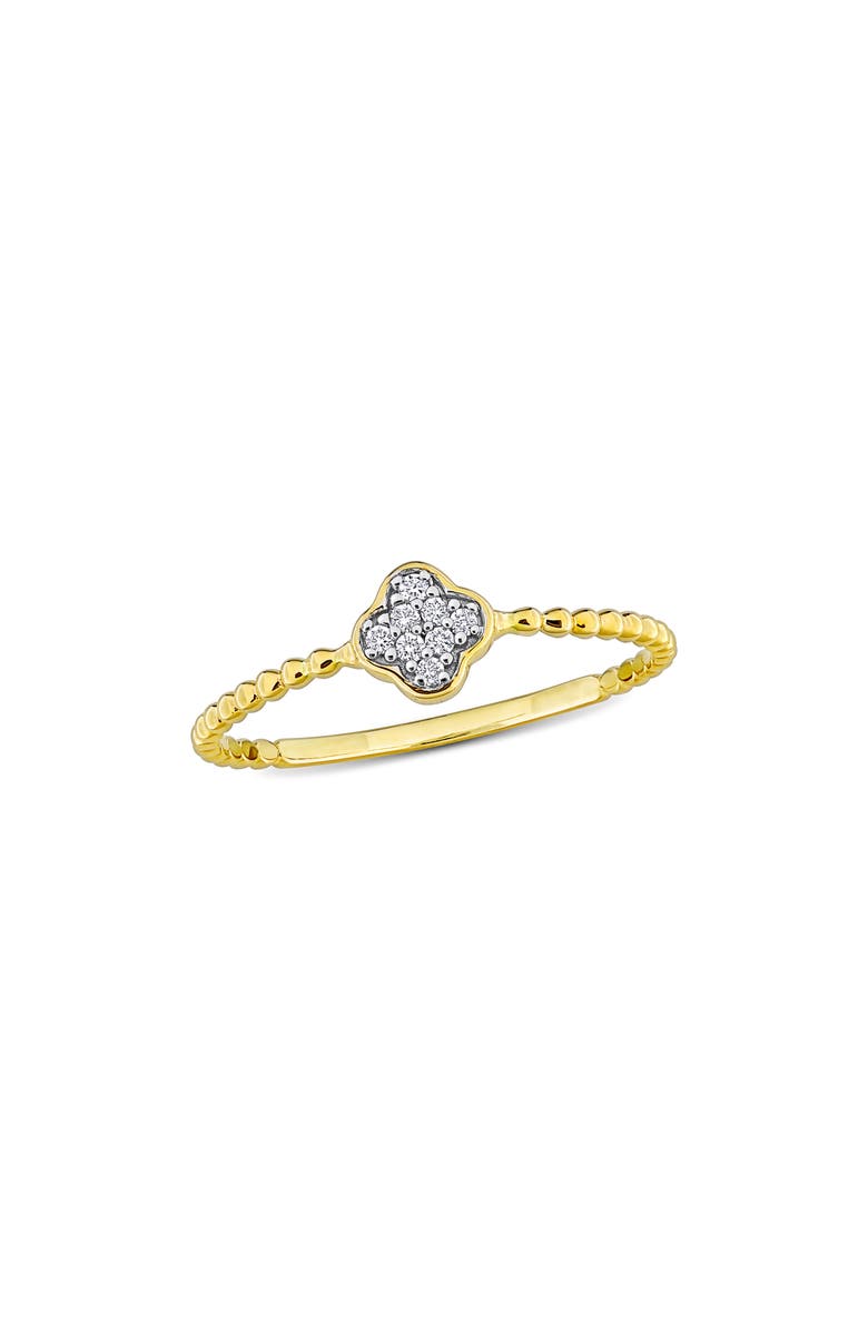 DELMAR Diamond Quatrefoil Ring - 0.04ct., Main, color, Gold