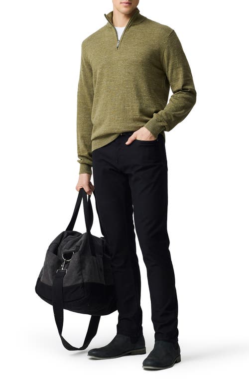 Rodd & Gunn Fortrose Cotton Quarter Zip Sweater In Green