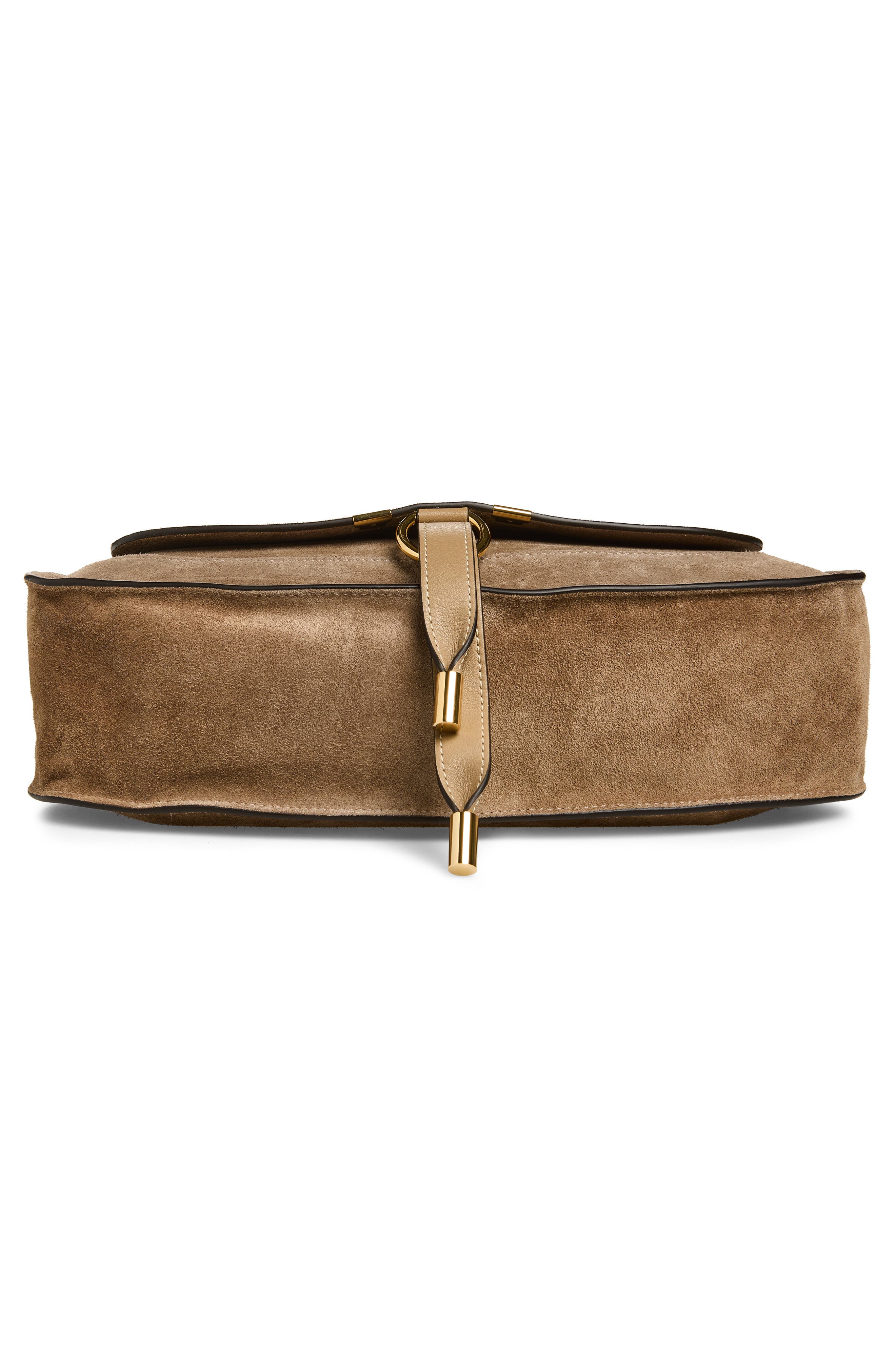 Chloé Small Marcie Suede Shoulder Bag, Alternate, color, Boyish Brown