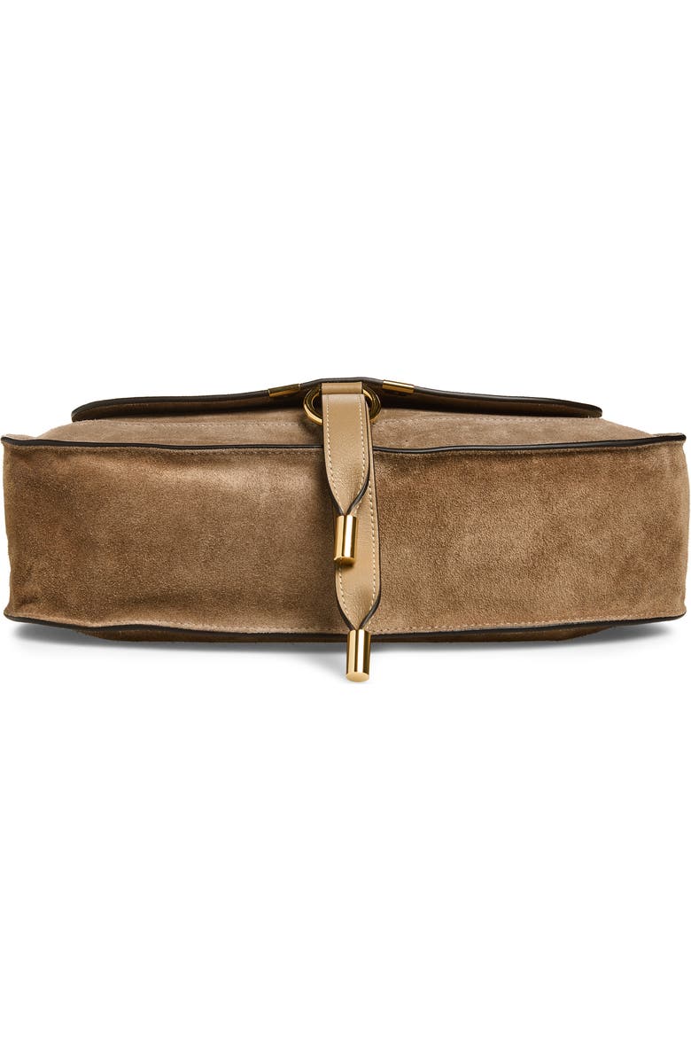 Chloé Small Marcie Suede Shoulder Bag, Alternate, color, Boyish Brown