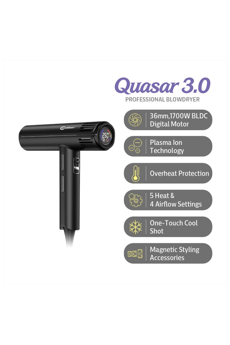 Quasar 3.0 Professional Hair Dryer, Alternate, color, Black