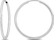 Julianna B. 14k White Gold Hoop Earrings