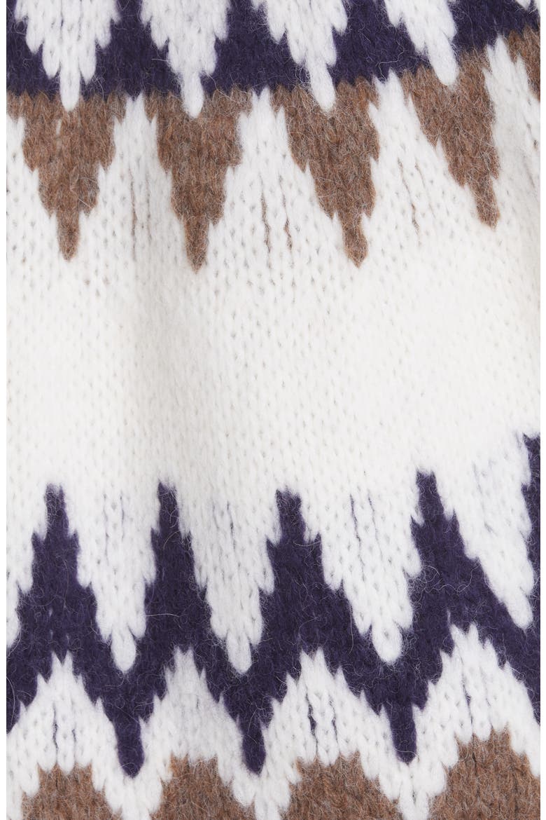 Fair Isle Alpaca Blend Cardigan, Alternate, color, OFF WHITE MULTI
