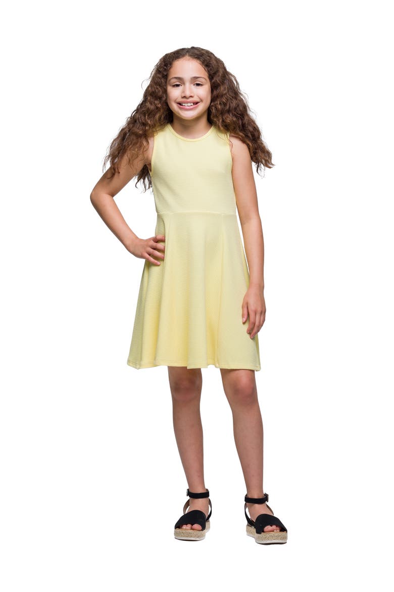 Sleeveless Knee Length Fit and Flare Dress, Main, color, Yellow