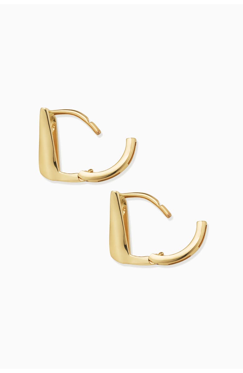 Oradina 14K Yellow Gold Prism Huggies, Alternate, color, Yellow Gold