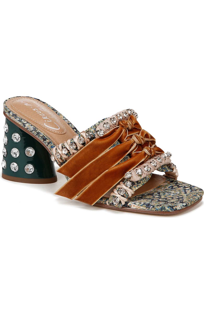 Circus NY by Sam Edelman Vera Block Heel Sandal, Main, color, Ocean Sapphire Multi