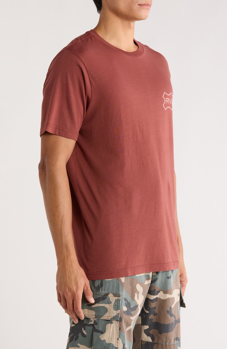 RVCA Genuine RVCA Cotton Graphic T-Shirt, Alternate, color, Red Earth