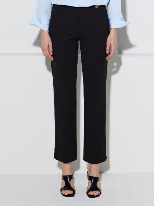 Callas Milano Charlotte Stretch Jersey Cropped Boy Pants In Black