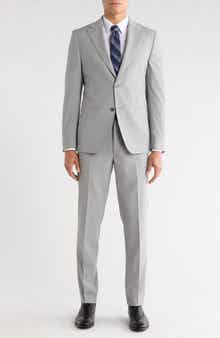 Calvin Klein Notch Lapel Wool Blend Suit