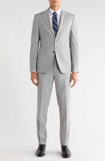 Calvin Klein Notch Lapel Wool Blend Suit