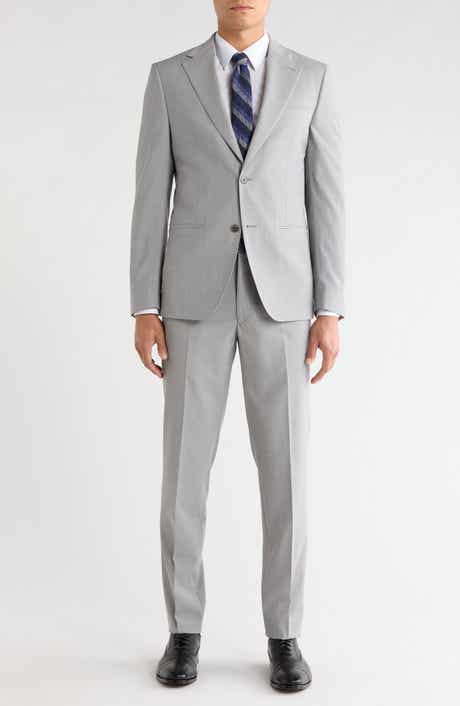 Calvin Klein Notch Lapel Wool Blend Suit