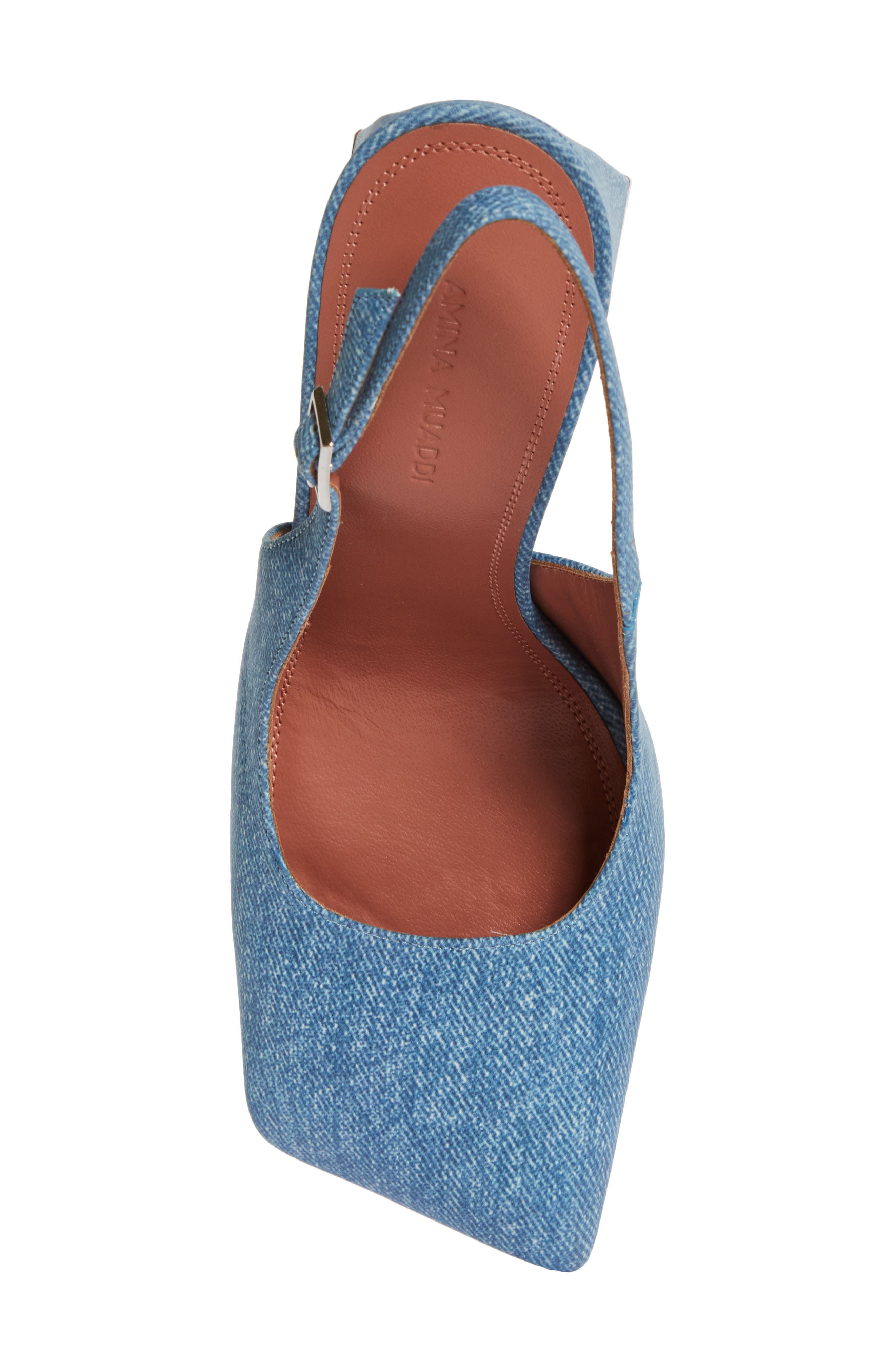 Amina Muaddi Square Toe Slingback Pump, Alternate, color, 
