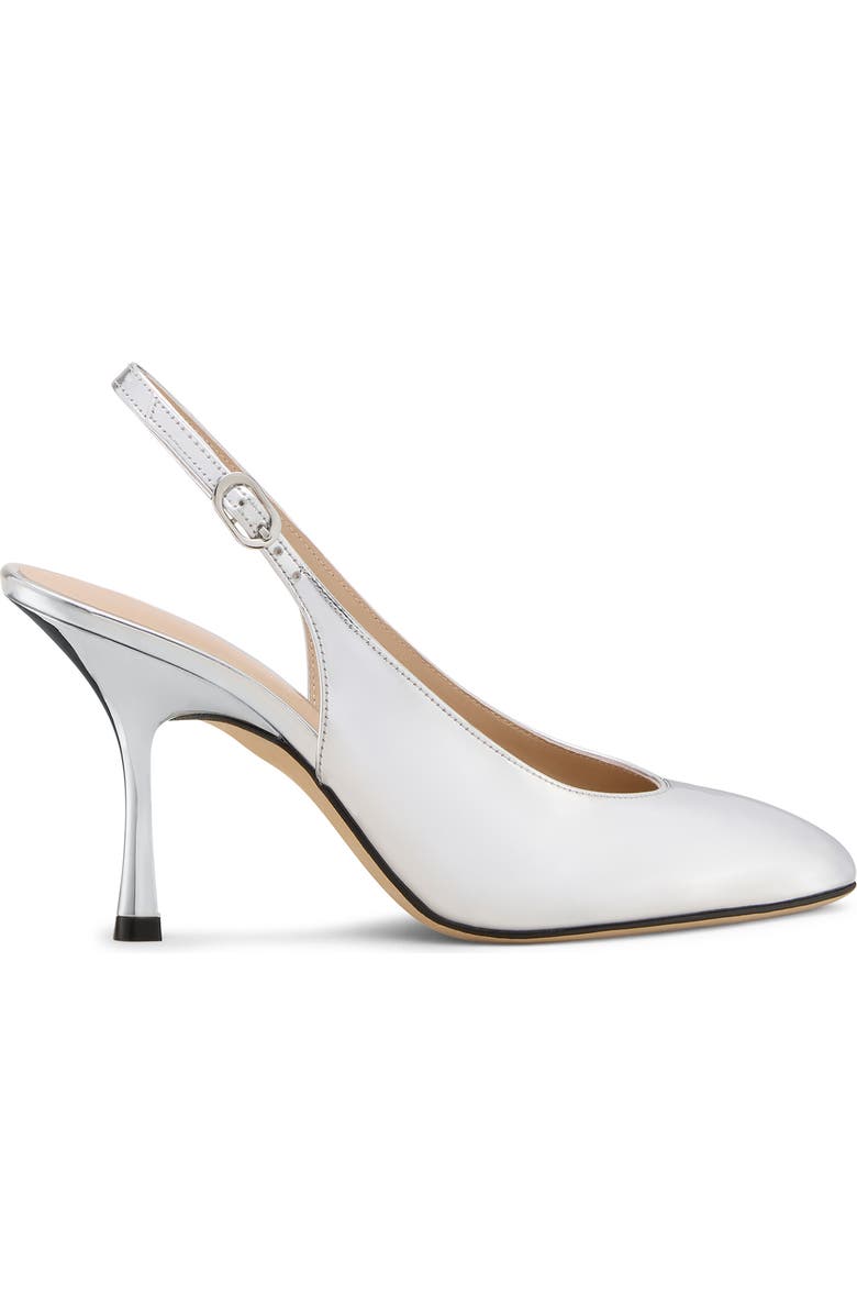 Stuart Weitzman Madison Slingback Pump 85, Alternate, color, Silver