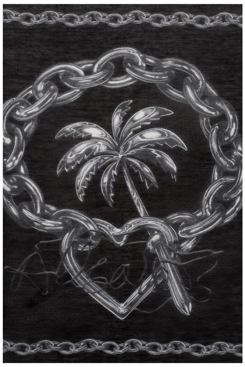 Ignis Cotton & Silk Bandana, Alternate, color, BLACK