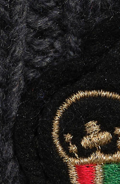 Lauren Ralplh Lauren Cable Crest Patch Scarf In Black