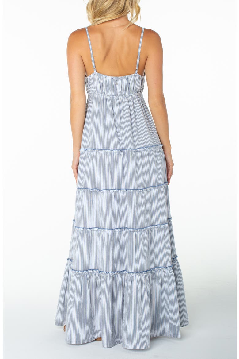 Starlight Striped Tiered Maxi Dress, Alternate, color, DUTCH BLUE