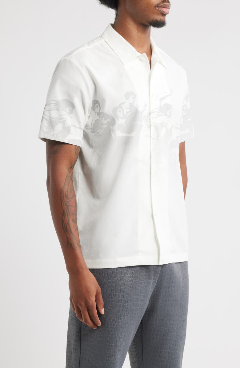 SANTO STUDIO Confidatevi Short Sleeve Button-Up Shirt, Alternate, color, 