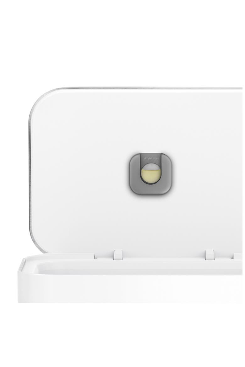 45L rectangular step can with liner pocket, Alternate, color, WHITE
