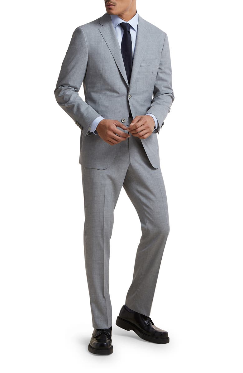Samuelsohn Contemporary Fit Loop Wool Suit, Main, color, 