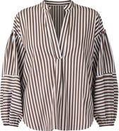 Callas Milano Keaton Shirt with lantern sleeves Stripe